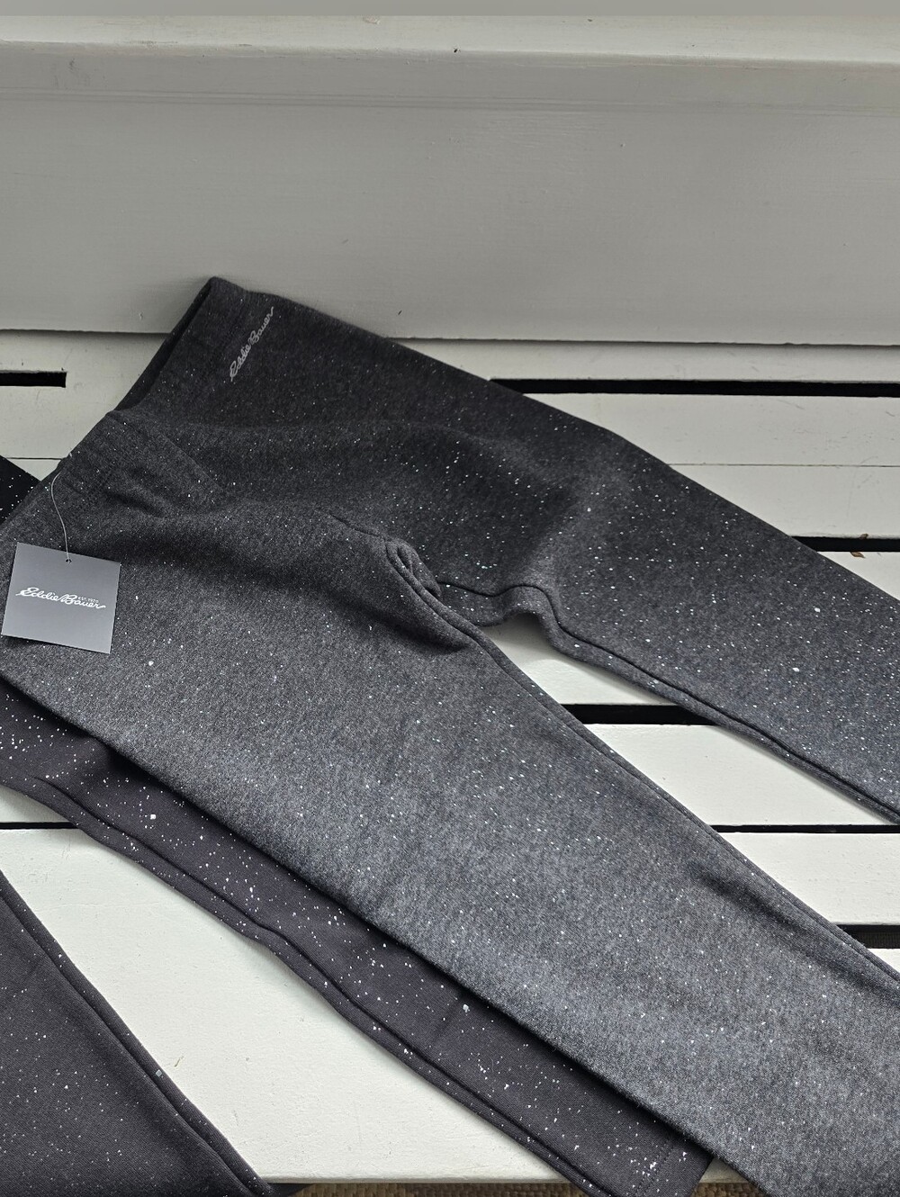 Girls Rock Hopper Plush-Lined Leggings - Gray and Sparkle